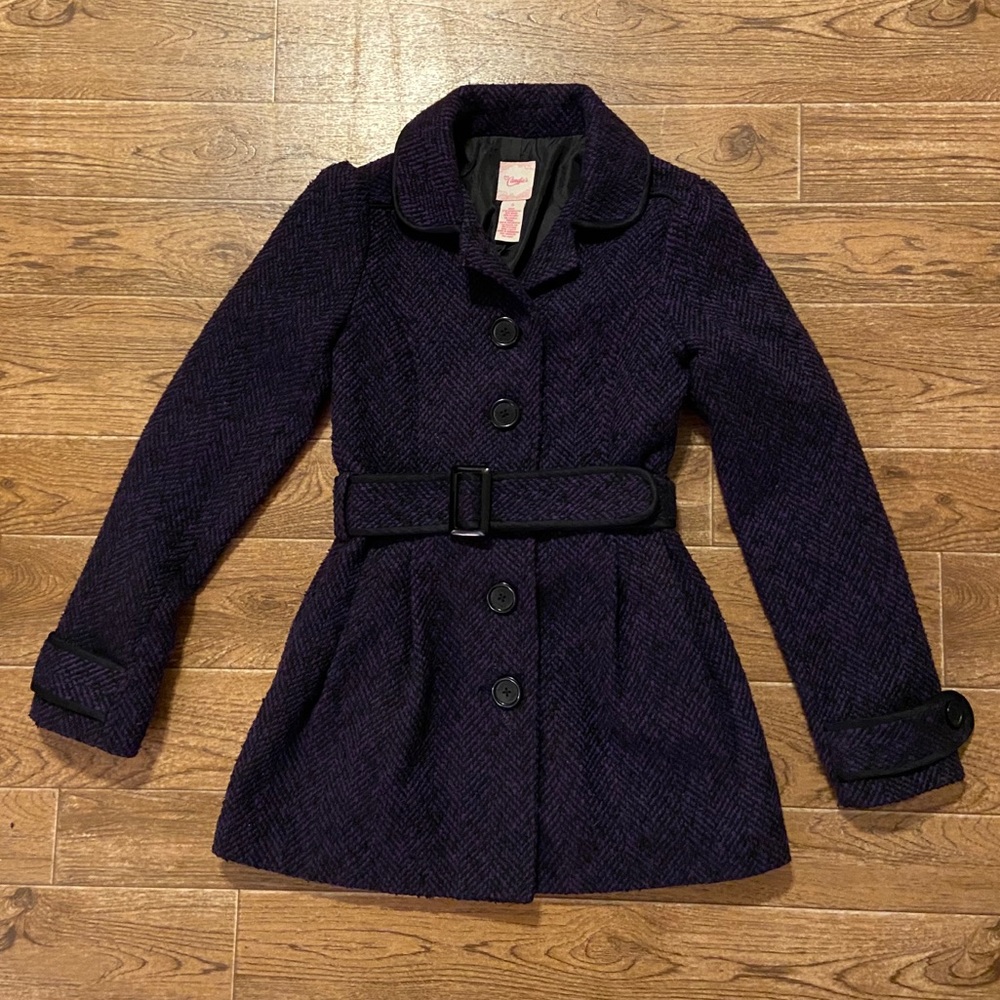 Candie’s | purple and black dress coat